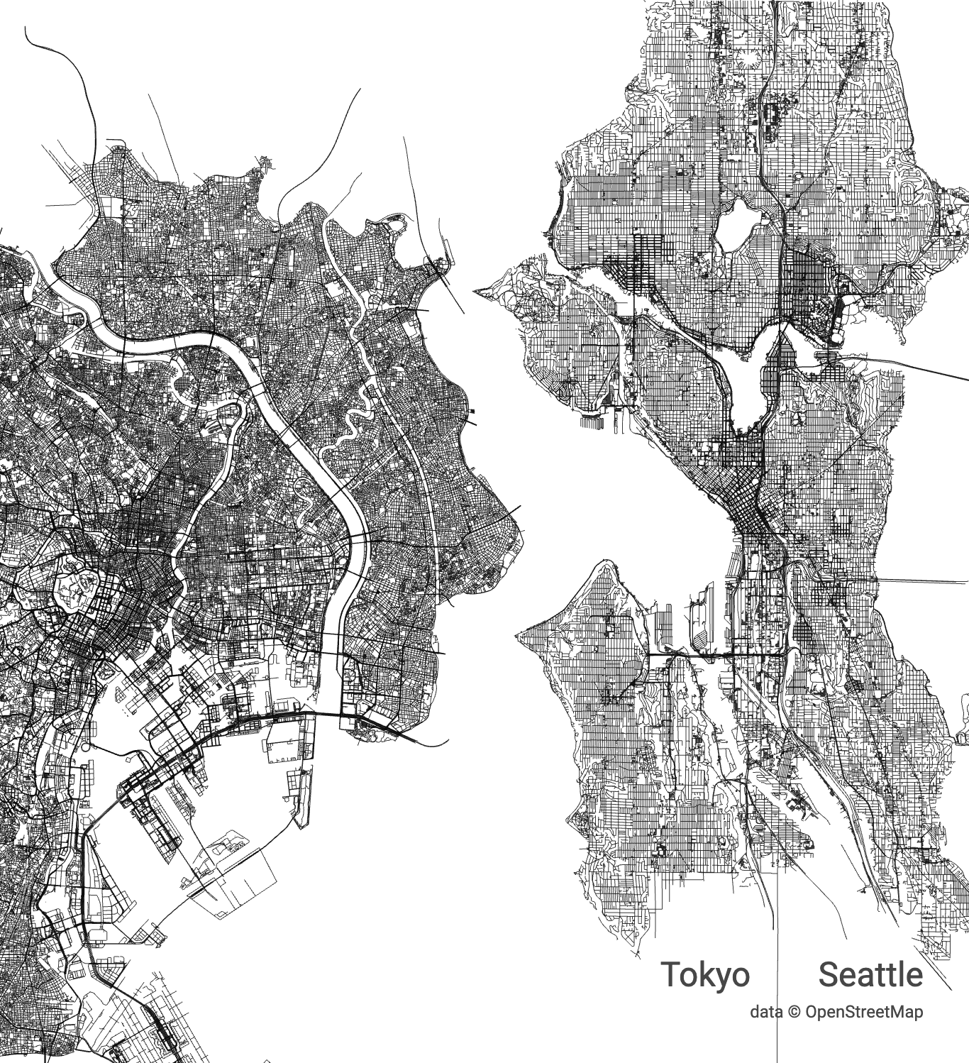 Tokyo and Seattle